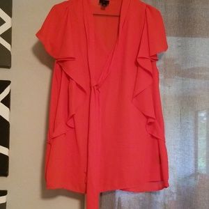 Worthington Orange Flowy Blouse